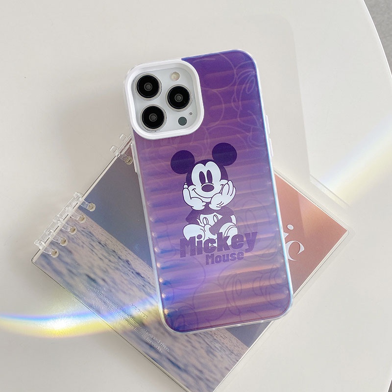 DISNEY Ốp Điện Thoại Hình Chuột Mickey Minnie Vân Vali iphone 13 Pro Max i13 13pro 11ProMax i11 X XR Xs Max 12Pro 12 Pro Max