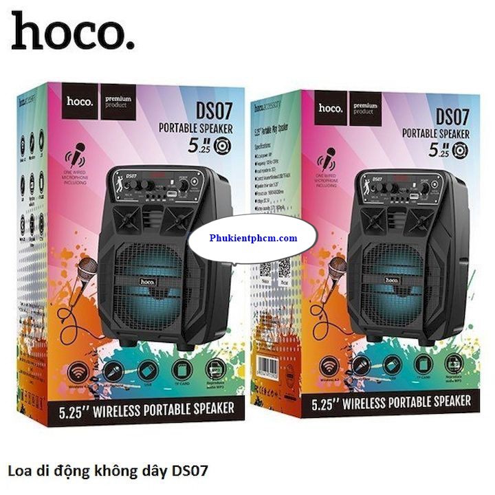 [Mã SKAMSALE03 giảm 10% đơn 200k] Loa Bluetooth Hoco DS07 8W Kèm Micro Karaoke