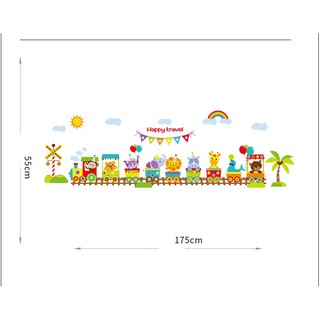 decal dán tường combo vườn thú