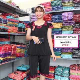 Đồ bộ nữ mặc nhà thun lạnh🔥siêu co giãn