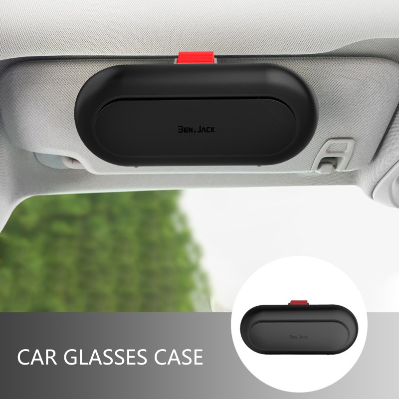 Giá Đỡ Mắt Kính Gắn Tấm Chống Nắng Trên Xe Hơi Bằng ABS Màu Trắng/Đen