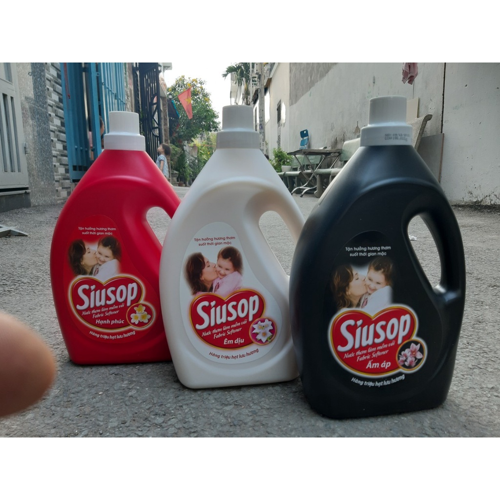 Nước xả vải quần áo Siusop 3.8kg- Hàng Triệu Hạt Lưu Hương- Đậm Đặc gấp 5 lần