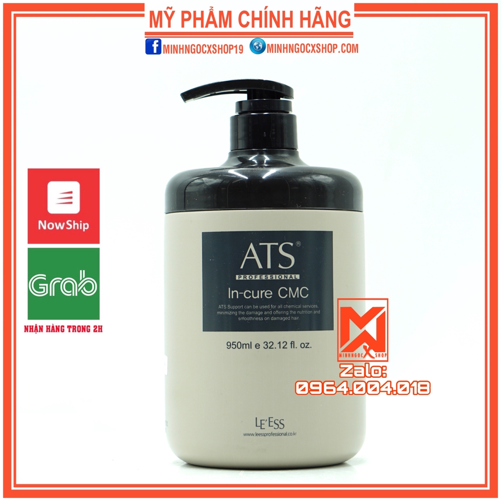 ✅[ ATS ] Ủ TÓC - KEM Ủ TÓC CỦNG CỐ CẤU TRÚC TÓC ATS IN CURE CMC 950ML CHÍNH HÃNG