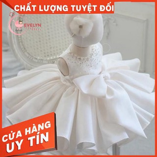 VÁY ĐẦM CÔNG CHÚA EVELYN CHO BÉ GÁI ĐÍNH NƠ