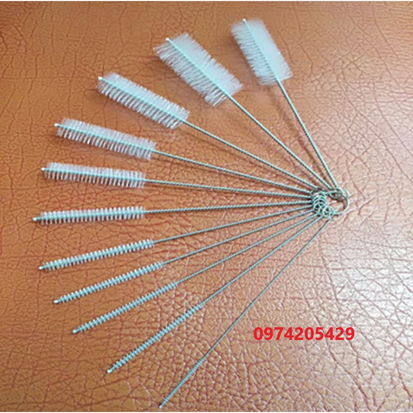 Bộ chổi rửa ống nghiệm 10 kích thước, 4 kích thước