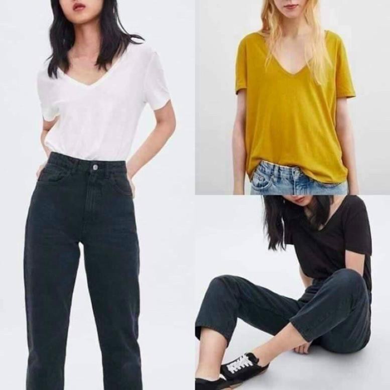 BUÔN SỈ ÁO PHÔNG THUN COTTON CỔ TIM FORM RỘNG DÀI