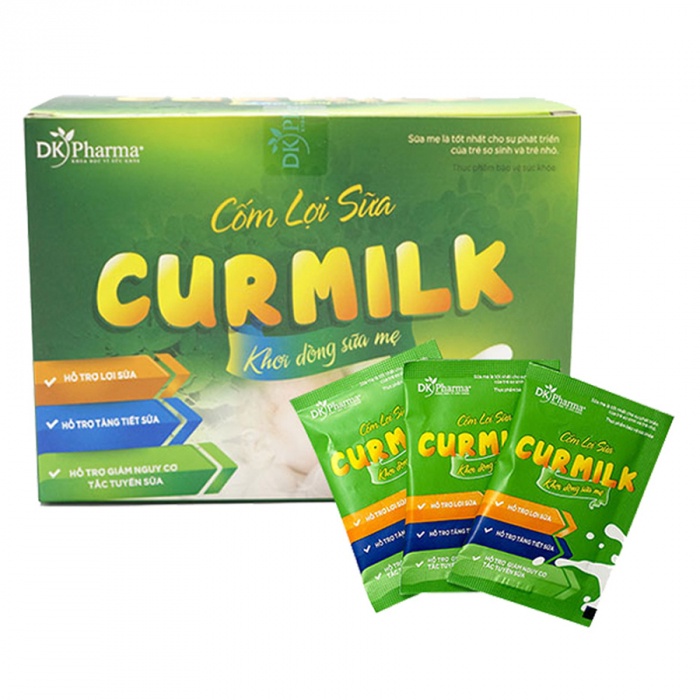 Cốm lợi sữa Curmilk 20 gói/hộp với chiết xuất hoàn toàn tự nhiên