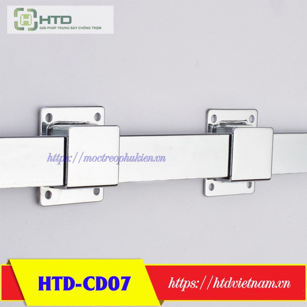 Cốc đỡ thanh hộp inox gắn trực tiếp lên tường CD07