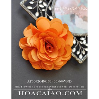 Hoa hồng lụa cài áo AF0002OR01S3