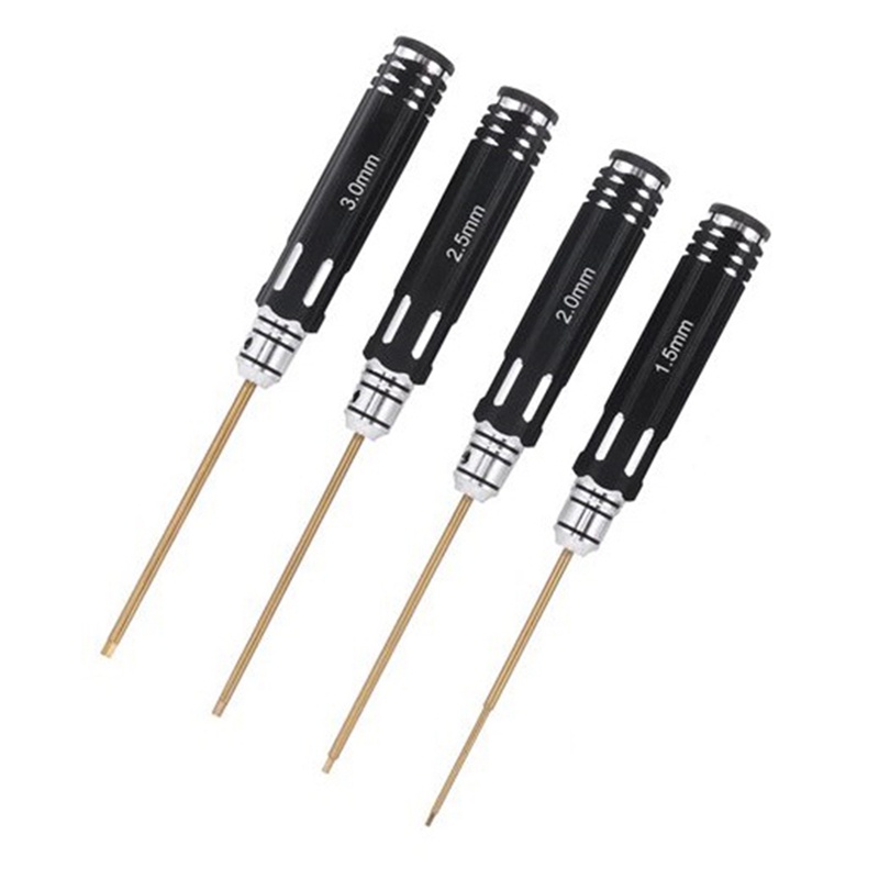 Screwdriver Hexagon Head 1.5 2.0 2.5 3.0mm HSS Titanium Coated Hex Screw Driver Tools Set Kits for RC FPV Helicopter Car
