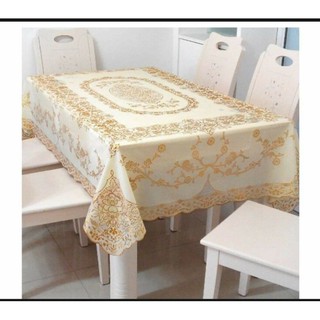 Khăn trải bàn hình chữ nhật in họa tiết 3D sang trọng kích thước 150cmx228cm.