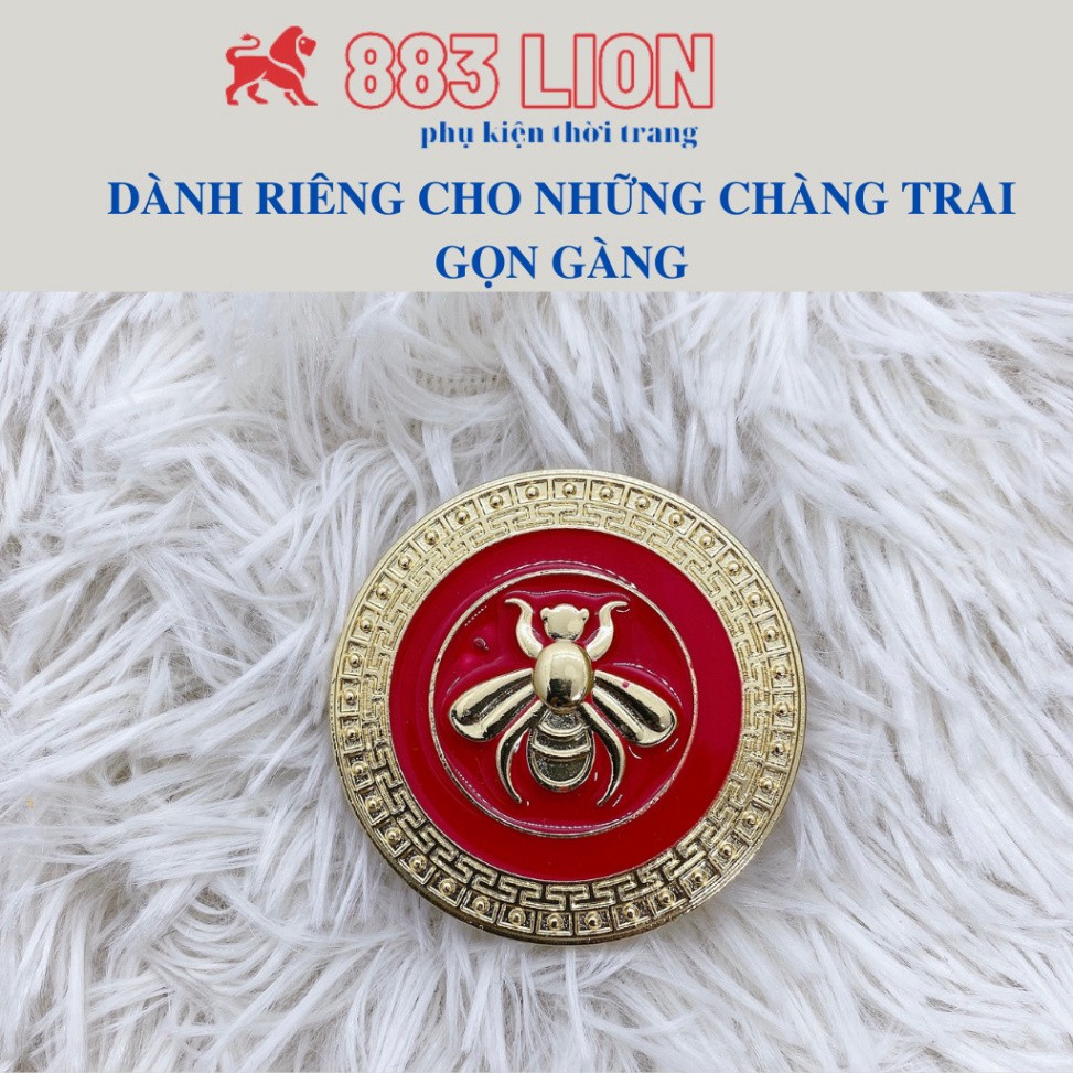 Thắt Lưng Da Nam Gucci Mềm Mặt Con Ong Vàng Đỏ Sang Trọng Dây Da Mềm Tổng Hợp