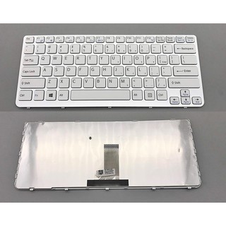 Bàn Phím Laptop Sony Vaio SVE14, SVE1411, SVE1412 Có Khung Màu Trắng