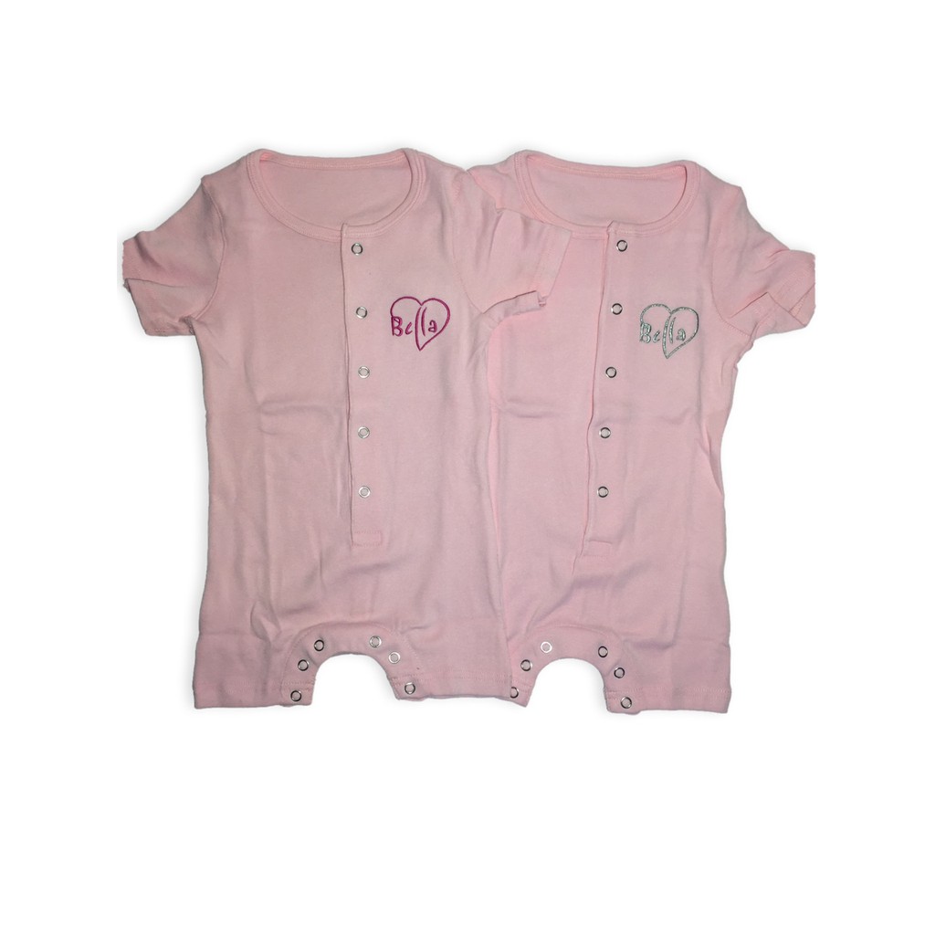 Bộ body 100% cotton cho bé màu hồng từ 3-18 tháng