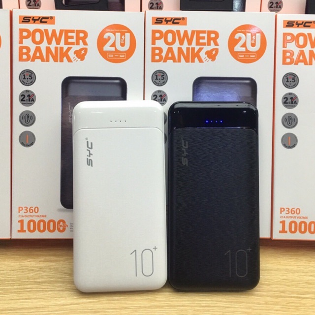 Pin sạc dự phòng 10000mah p360 chính hãng syc