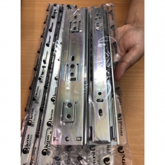 Thanh trượt bi 3 tầng IVAN Chính Hãng, Rây Trượt Ngăn Kéo Tủ 3 tầng 35cm/40cm/45cm/50cm