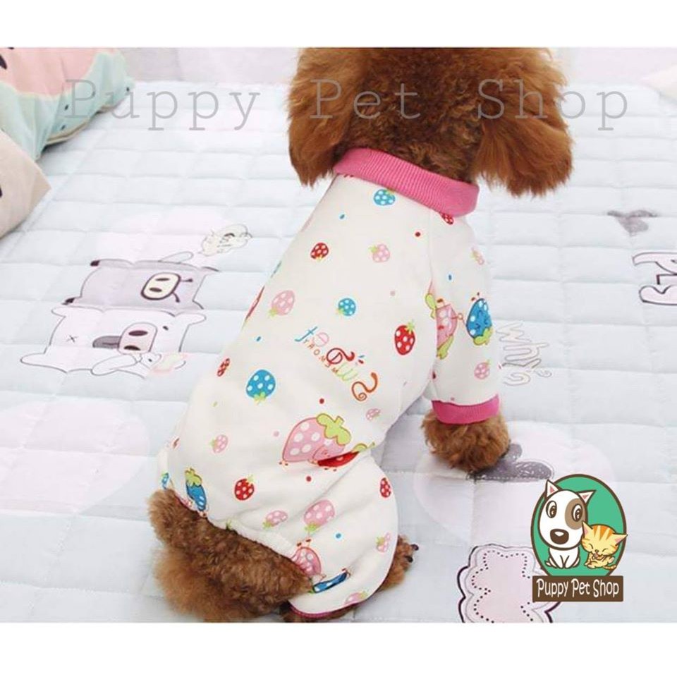 Bộ Liền Pijama Lót Nỉ Cho Chó Mèo