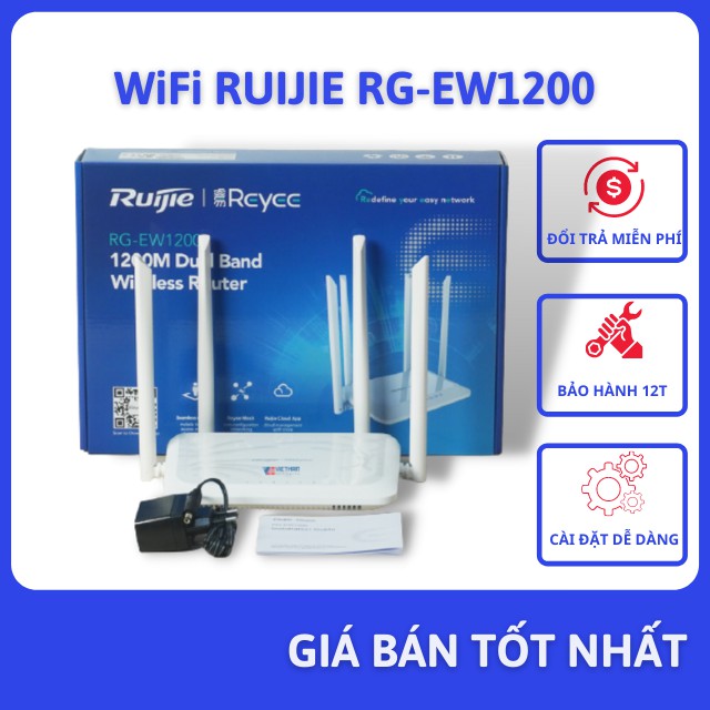 Bộ phát WiFi Ruijie RG-EW1200 Dual-band AC1200 MU-MIMO hỗ trợ Mesh