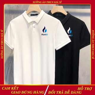 Áo polo Nam in logo sàn Houbi  - Áo Thun Crypto