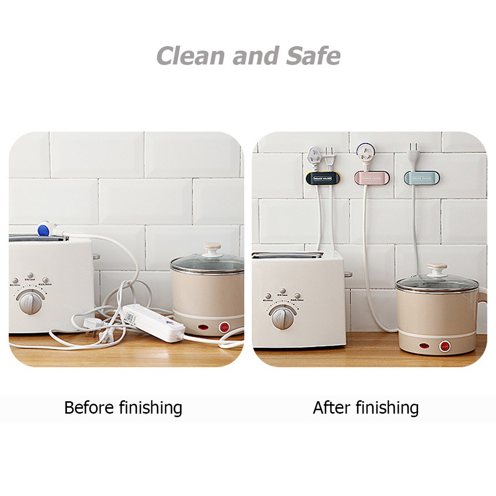 Set 4 Giá Đỡ Dây Cáp Gắn Tường Không Cần Đục Lỗ Tiện Lợi Thời Trang|Giá Đỡ Cố Định Tai Nghe Cổng USB