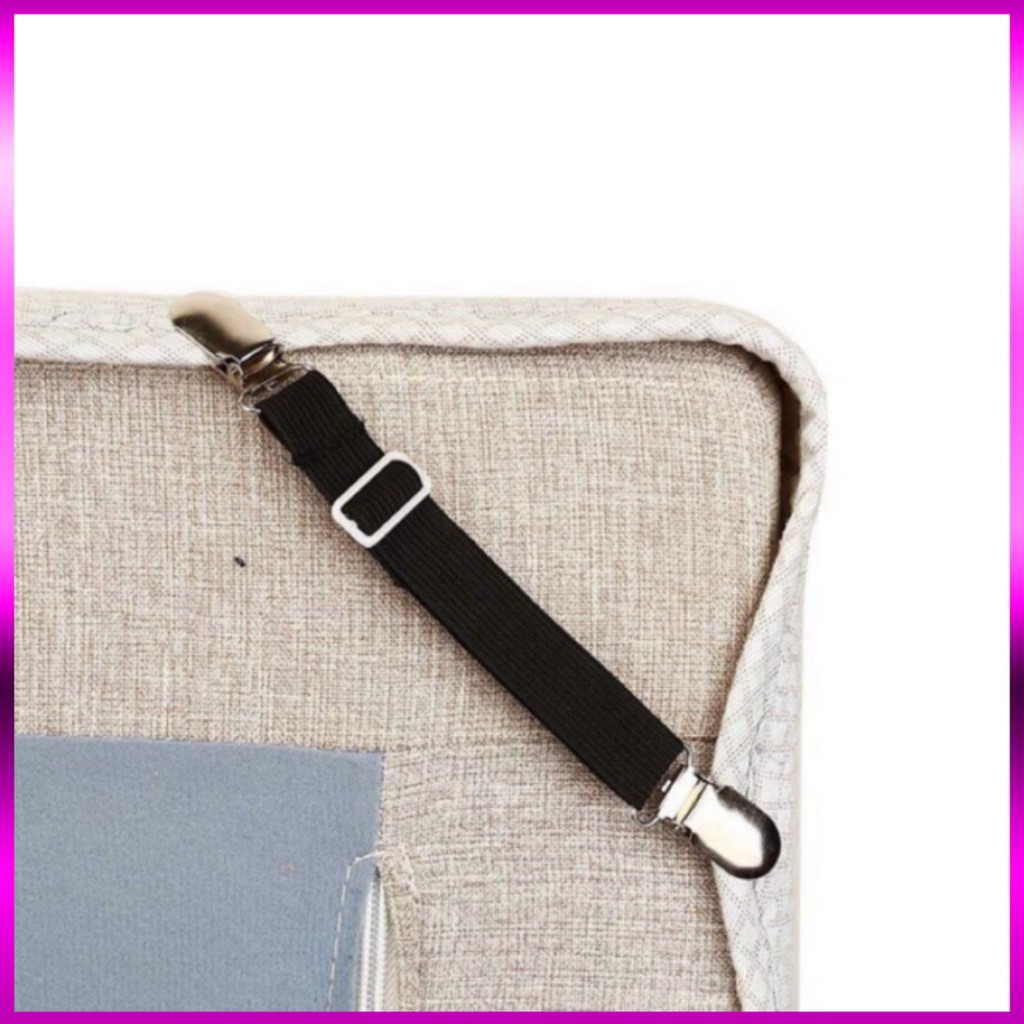 SET 4 DÂY ĐAI GIỮ CỐ ĐỊNH DRAP GIƯỜNG CÓ TĂNG ĐƠ MÀU TRẮNG !