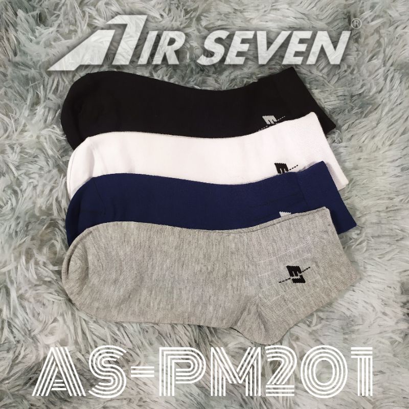 Tất vớ nam cổ trung Air Seven PM201 - kháng khuẩn khử mùi, không hôi chân - Trắng, Đen, Xanh, Xám