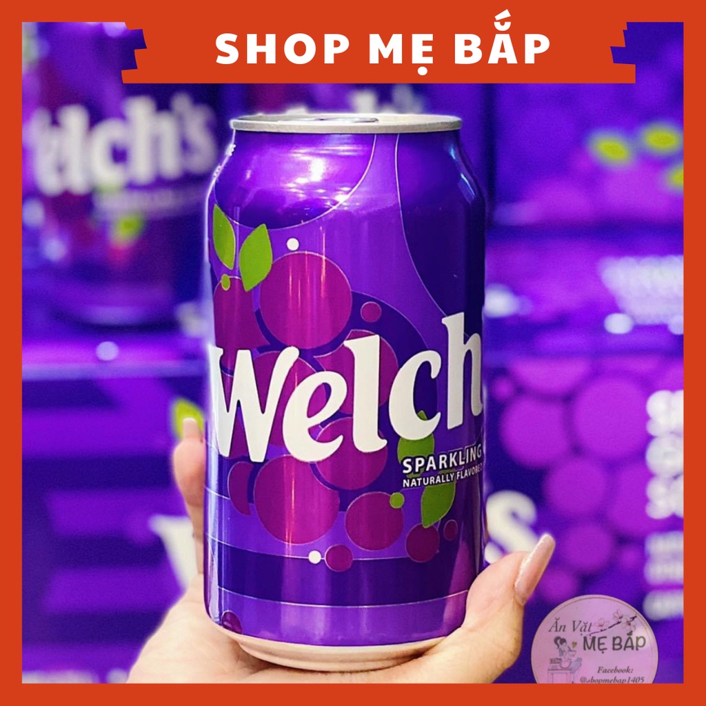 Nước Ngọt Có Ga Vị Soda Nho Welch's Mỹ 355ml - Shop Mẹ Bắp [Date 2022]