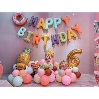 Set bóng sinh nhật cho bé tone màu pastel đẹp tặng kèm bơm, băng dính