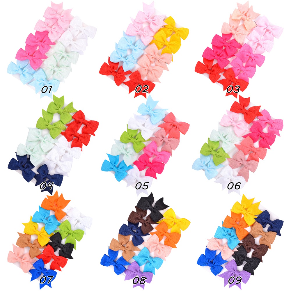 Set 10 kẹp tóc KIDSBOWS đính nơ ruy băng dễ thương cho bé gái