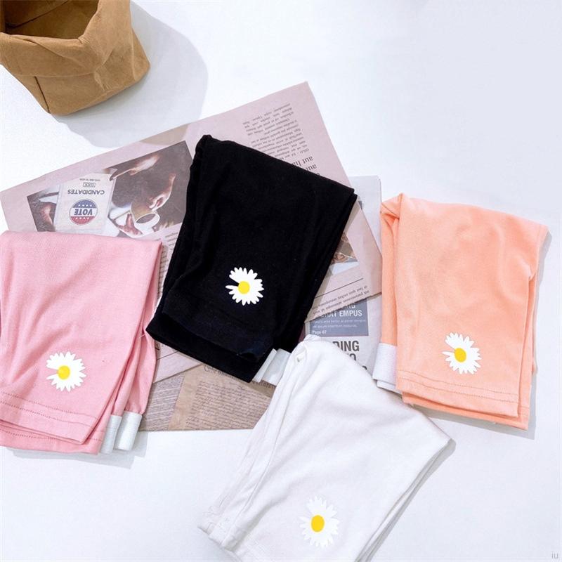 Quần Short Cotton Mềm Co Giãn Họa Tiết Hoa Cúc Đáng Yêu Cho Bé Gái