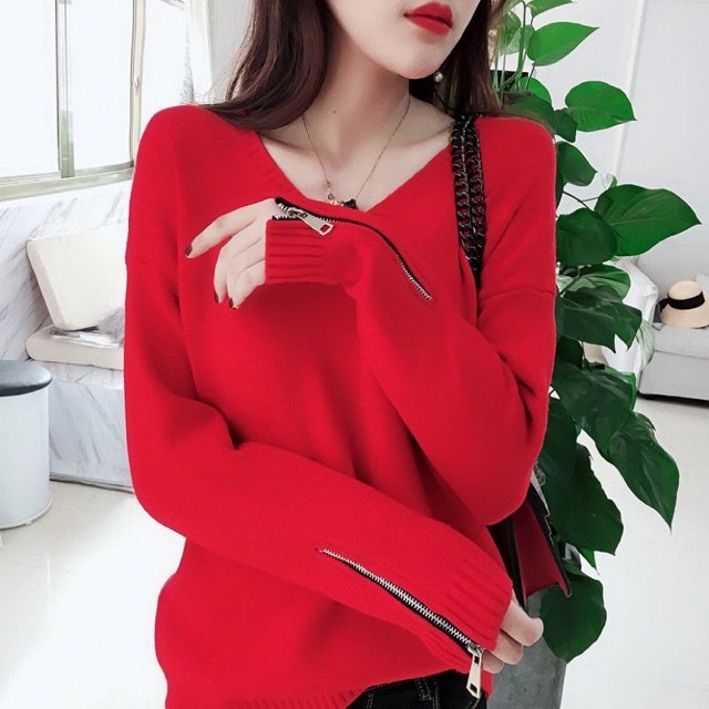 Áo len tay khoá thời trang ( coi kĩ ảnh thật phía cuối ) | BigBuy360 - bigbuy360.vn