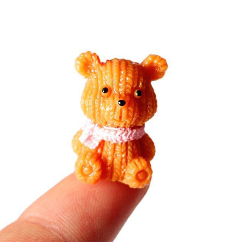 Set 3 Mô Hình Gấu Mini Trang Trí Nhà Búp Bê