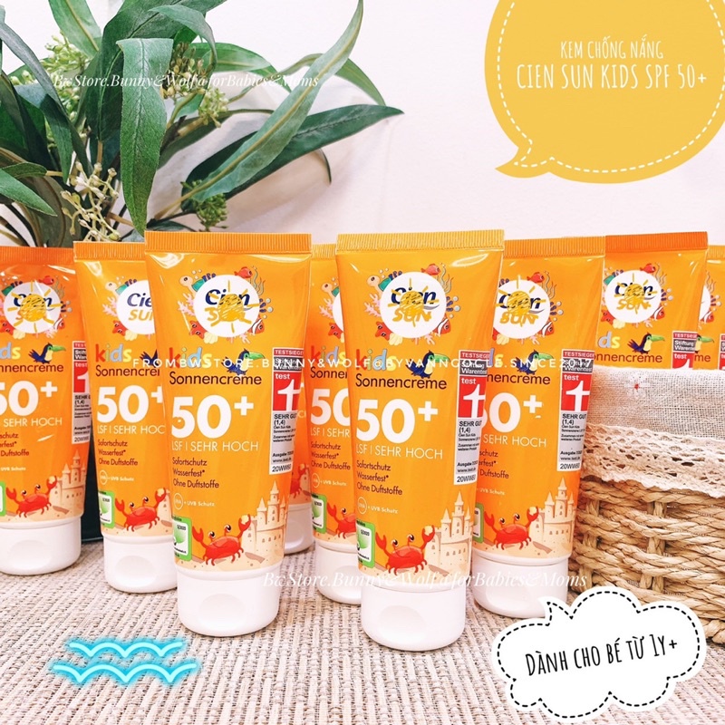 Kem Chống Nắng CienSun Kids SPF 50+ nội địa Đức [Hàng Air - Date mới nhất]