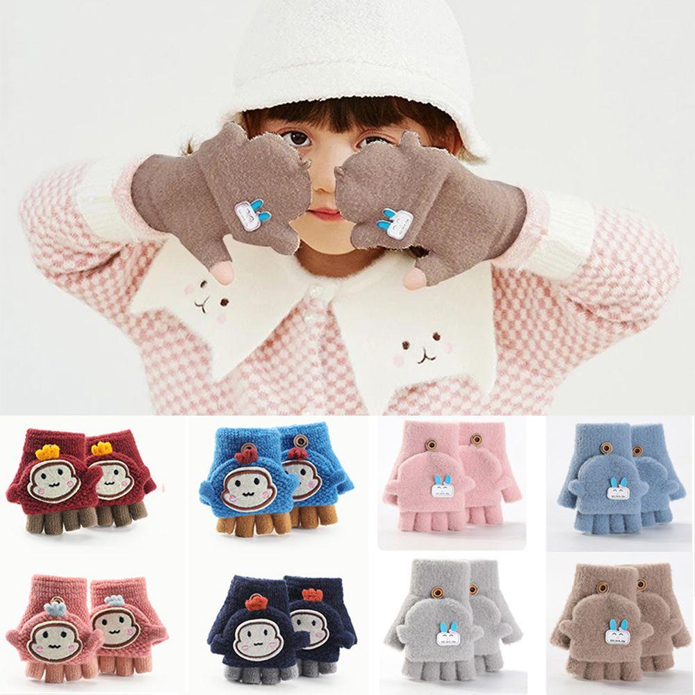 Găng Tay Hở Ngón Mềm Mại Giữ Ấm Cho Bé 1-6 Tuổi