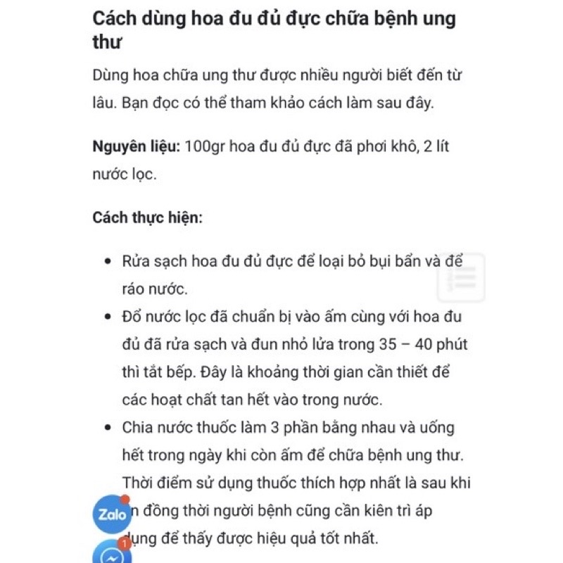 Hoa Đu Đủ Đực Sấy Lạnh Tây Bắc Thơm Đẹp