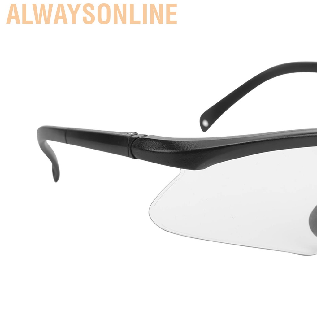 Alwaysonline Safety Goggles Protection Glasses Sandproof Antifog Antisplash Clear PC Lens Adjustable Waterproof Wide View for
