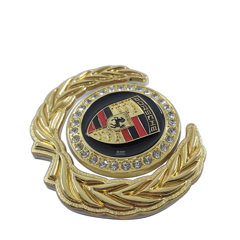 1 Miếng Dán Logo Porsche Bằng Kim Loại Trang Trí Đuôi Xe Hơi