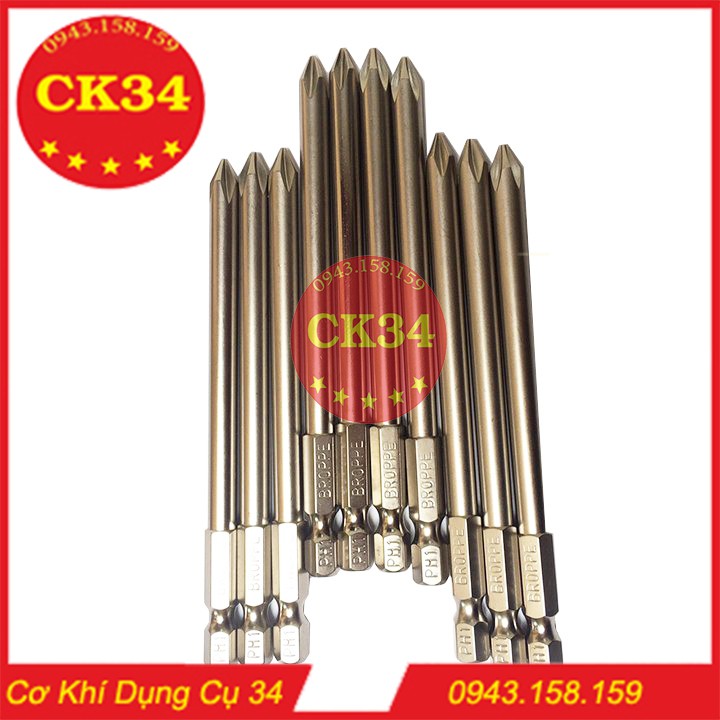 Mũi Vít Bake Phi 6 PH1 Chuôi Lục Giác Cho Máy Khoan, Bắn Vít