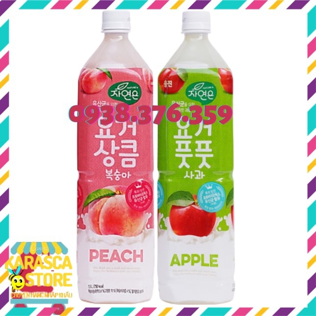 Nước Trái Cây Lợi Khuẩn Woongjin Hàn Quốc Vị Đào,Táo Chai 1500ML | BigBuy360 - bigbuy360.vn