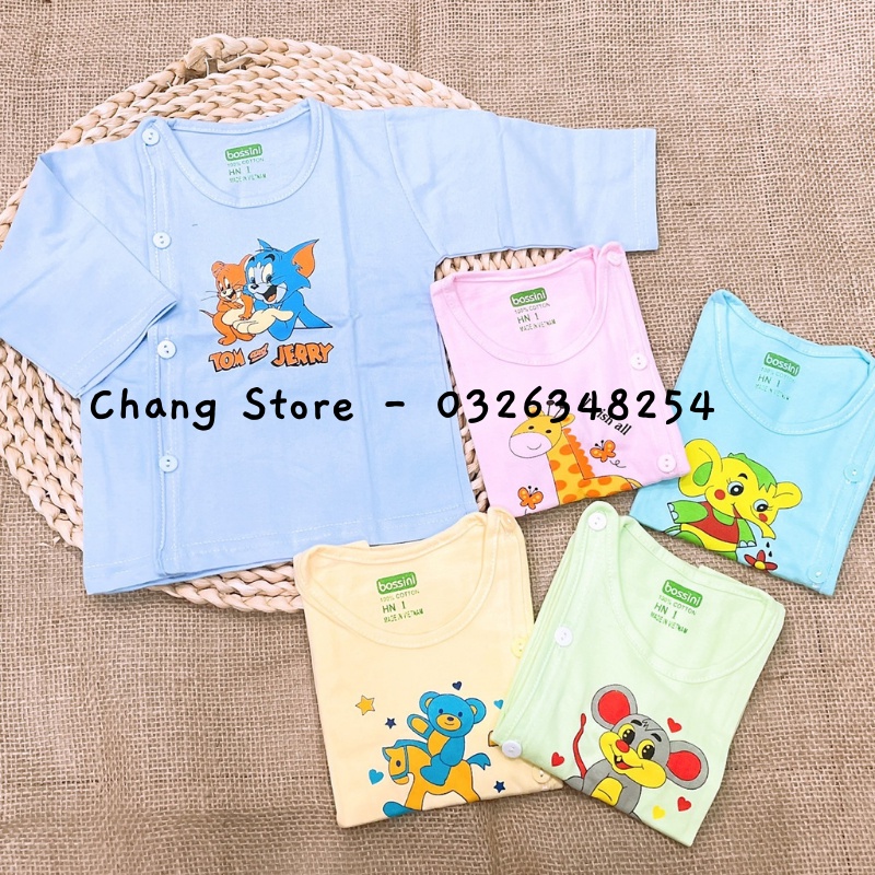 [GIÁ CỰC SỐC] Áo Tay Ngắn/ Tay Dài Bossini 4 Màu Cho Bé Sơ Sinh Đến 8Kg