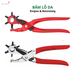 Dụng cụ kìm knipex bấm lỗ da từ ø 2.0 - 5,0mm knipex 90 70 220 sb/ rennsteig 104 220 4 - sản xuất tại đức