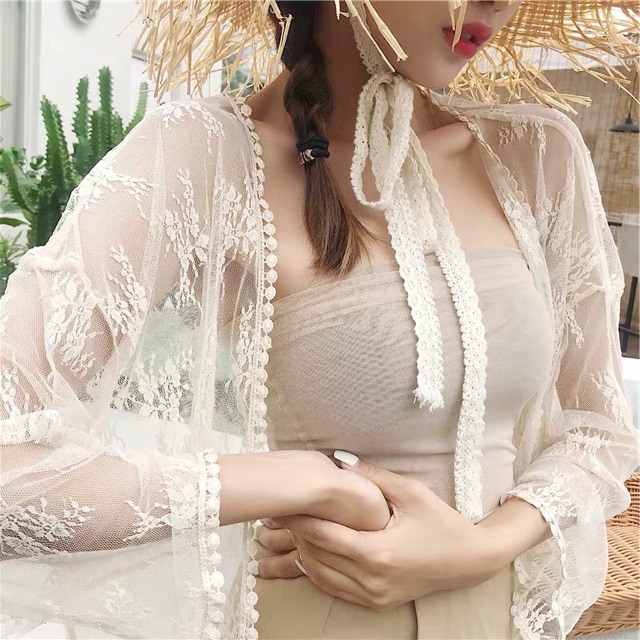 FREESHIP ÁO KHOÁC CHOÀNG ĐI BIỂN REN LƯỚI | BigBuy360 - bigbuy360.vn