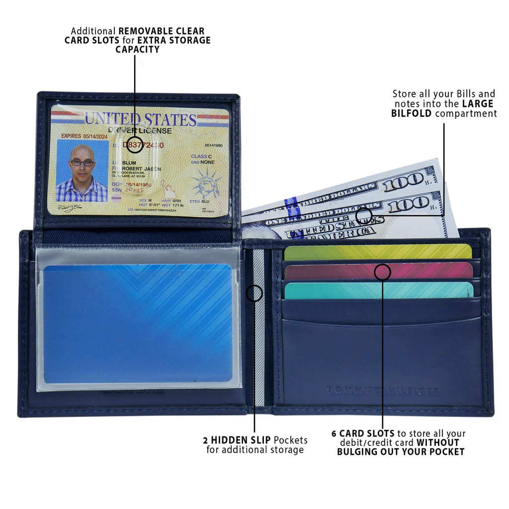 VÍ DA NHẬP MỸ HIỆU TOMMY HILFIGER NHẬP MỸ