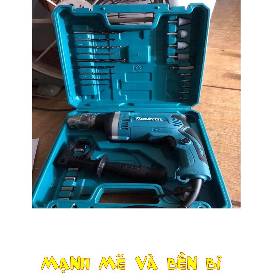 MÁY KHOAN BÚA MAKITA HP 1630 CÔNG SUẤT 710W SỬ DỤNG MŨI KHOAN 16MM, VALI NHỰA SIÊU BỀN