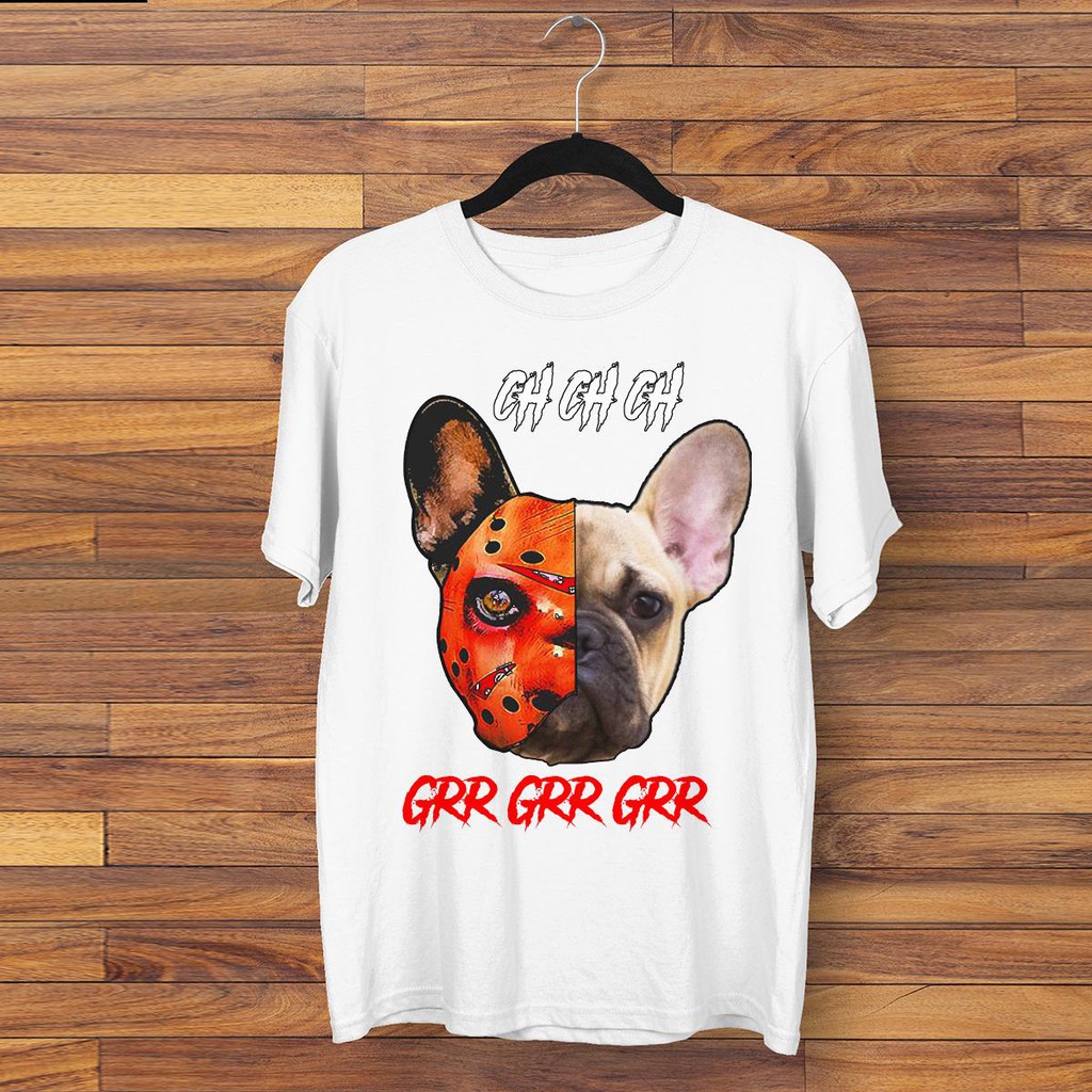 ÁO THUN FRENCH BULLDOG CHCHCH GRR HALLOWEEN UNISEX NAM NỮ THỜI TRANG AOMI PHONG CÁCH HÀN QUỐC TAY NGẮN TAY LỠ CÓ SẴN