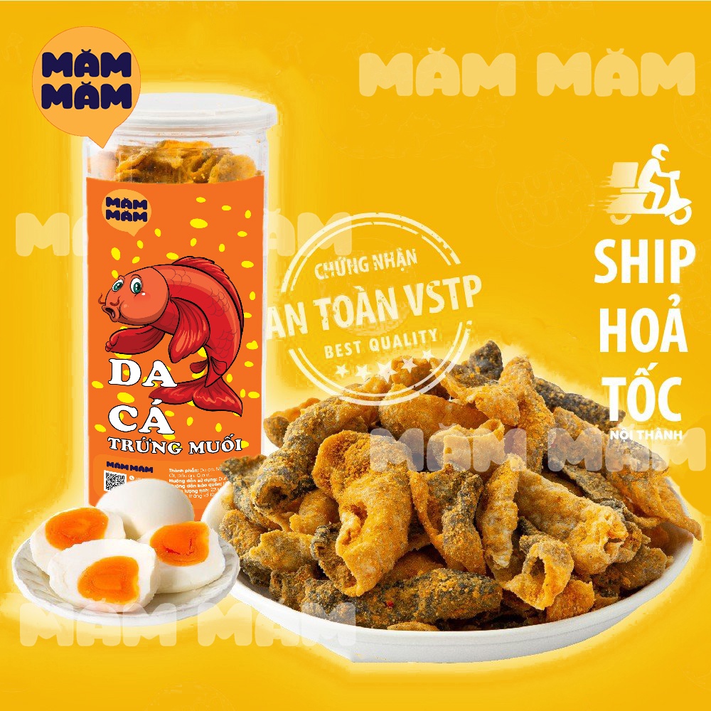 Da cá trứng muối 220g MămMăm, đồ ăn vặt Hà Nội, vừa ngon vừa rẻ