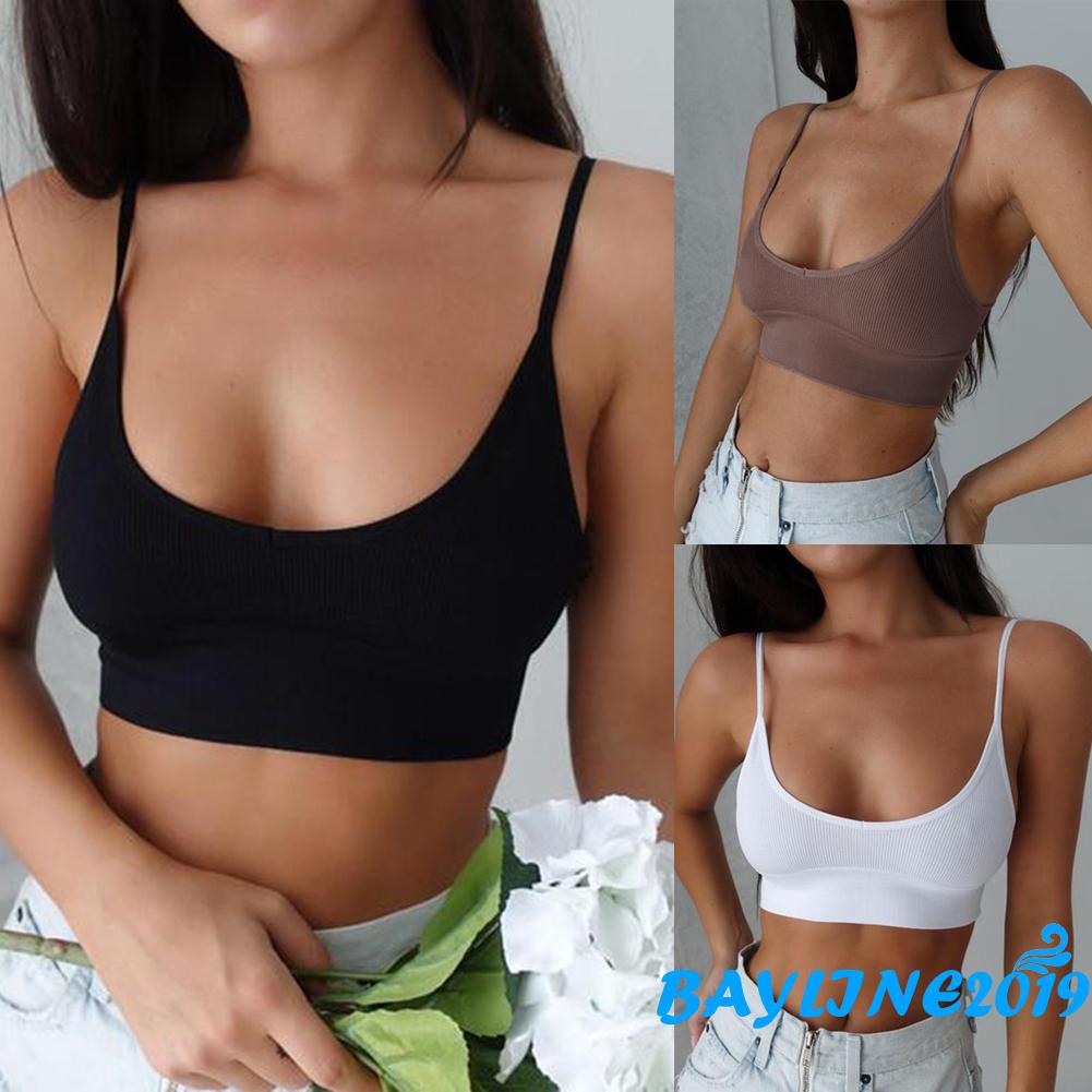 Áo Croptop Hai Dây Màu Trơn Gợi Cảm Dành Cho Nữ
