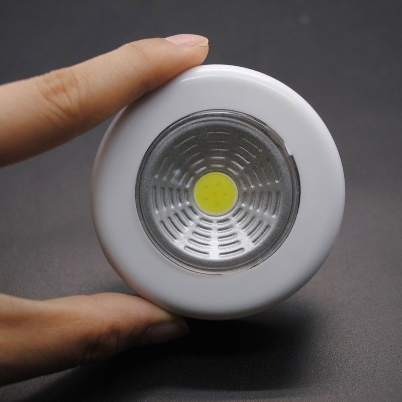 Đèn LED COB Hình Tròn Dán Tường/Tủ Chén/Tủ Quần Áo Không Dây Tự Dính