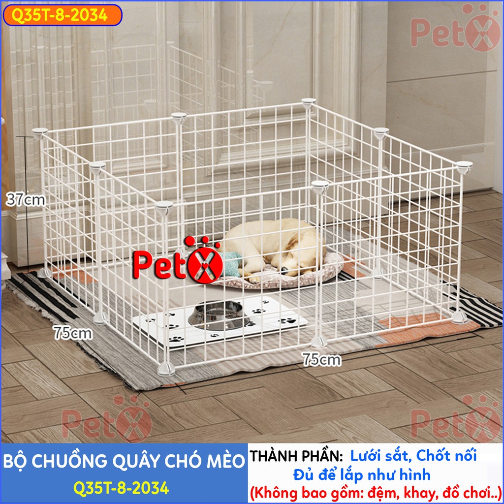 Quây chuồng chó mèo lắp ghép nuôi thú cưng sơn tĩnh điện giá rẻ-5