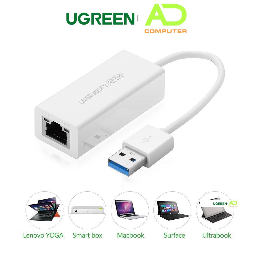 Bộ chuyển đổi USB 3.0 sang LAN 10/100/1000 Mbps UGREEN CR111 - Hàng phân phối chính hãng - Bảo hành 18 tháng